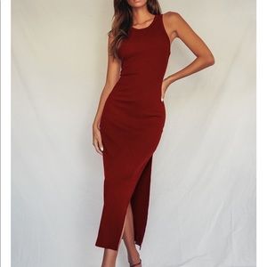 Lulus ribbed midi dress- size S